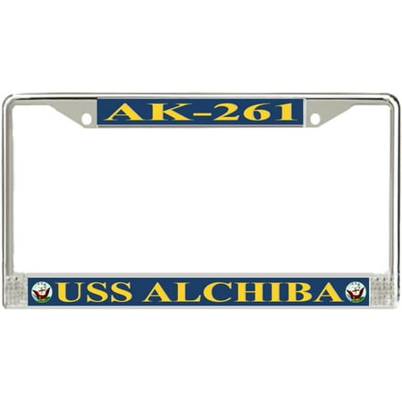 USS Alchiba AK-261 License Plate Frame - American Made - Veteran (Best American Made Ak 47)