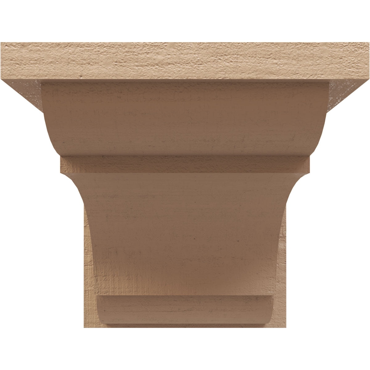 5"W x 10"D x 5"H Wide Bryant Rough Cedar Woodgrain TimberThane Corbel, Primed Tan