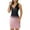 Pink, variant on ICHUANYI New Trending Womens Casual Print Slim Elegant Deep V Neck Sleeveless Backless Zipper Long Dress Fashion Cloth 2024