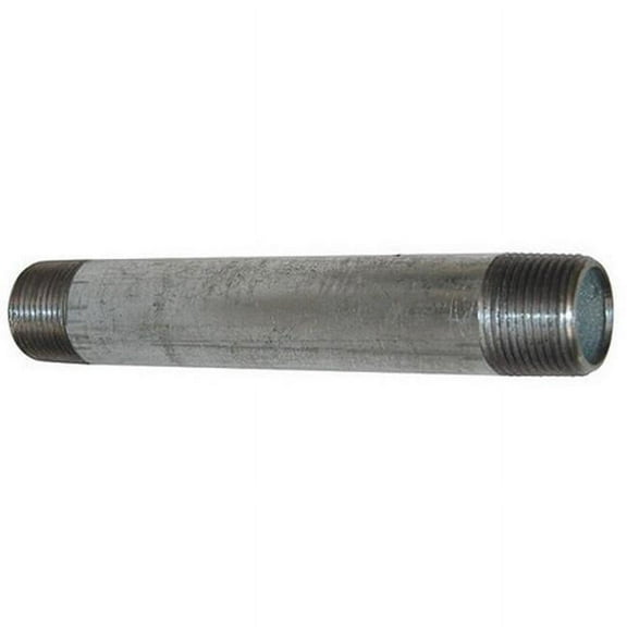 1-1/2" MNPT x 12" TBE Galvanized Steel Pipe Nipple Sch 40