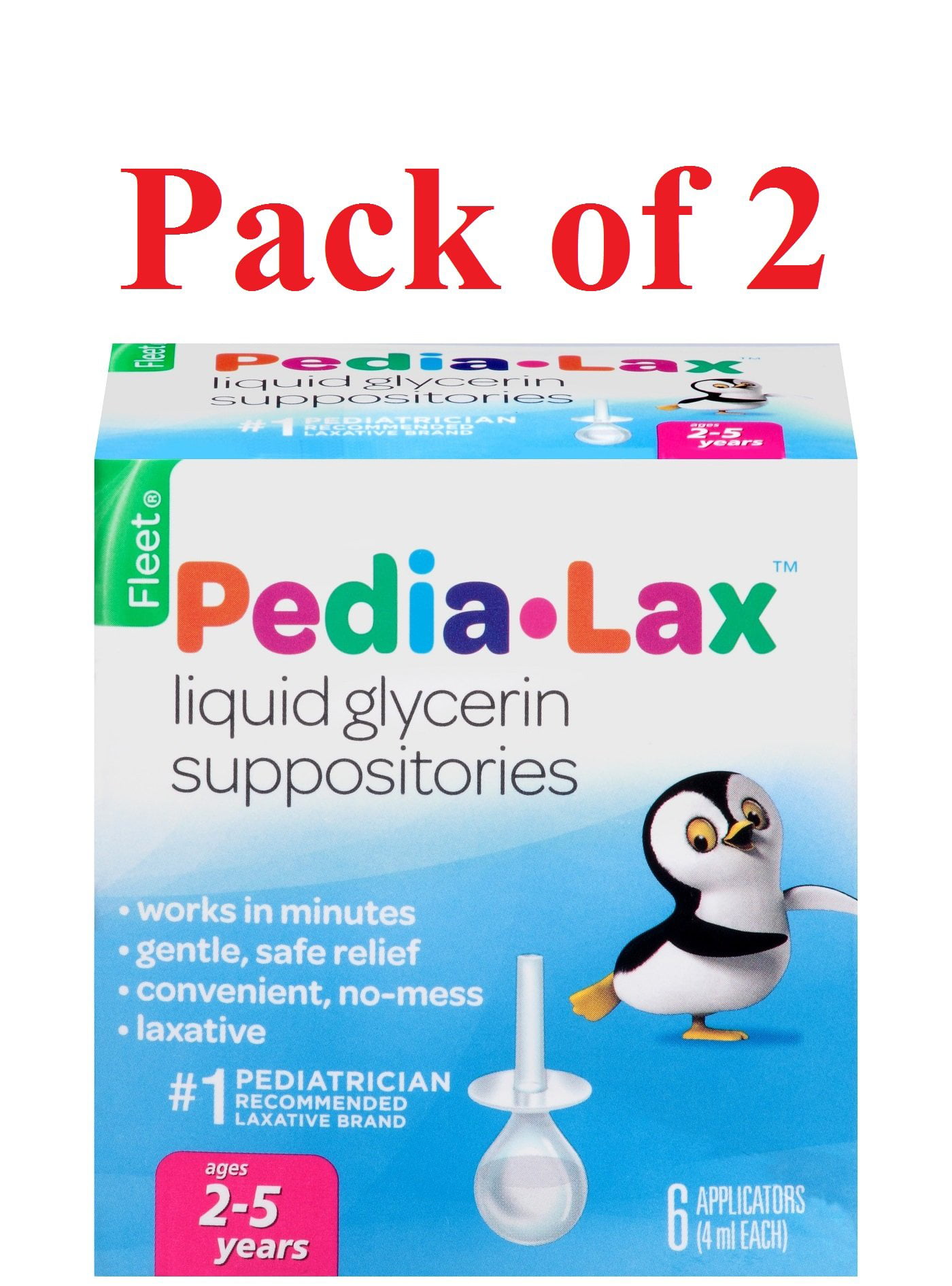 Pedia-lax Laxative Liquid Glycerin Suppositories Baby Care Kit - For Ages  2-5 - 6pc : Target