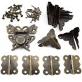 thumbnail image 1 of HSHDLDF Antique Jewelry Box Latch Buckle Hinges and Corner Protectors Assortment Kit Retro Bronze Butterfly-Shape Hasp for Cabinet/Suitcase/Toolbox/Handicrafts, 1 of 5