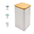thumbnail image 3 of Canister Homecreations Metal Blanco con Tapa Bambú 2100ml, 3 of 4