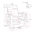 thumbnail image 2 of CorLiving Caillie Boucle Fabric Upholstered Manual Indoor Glider Recliner Chair, Pink, 2 of 4