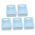 thumbnail image 3 of FUTUREORYY 5Pcs Small Baskets For Shelves Plastic Blue Scratch-resistant Office Supplies, 3 of 5