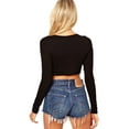 thumbnail image 2 of Top - Crop Top, Long Sleeve, 2 of 4