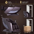 thumbnail image 3 of Costway 4D Flexible Full Body Track Massage Chair with Waist Heater Foot Rollers Voice Control Brown, 3 of 10