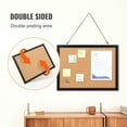 thumbnail image 2 of KFFKFF Notice Board, Dimensions 24 x 18 inches, Two-faced Message Board with MDF Adhesive Frame, Idea Board Comes with 10 Thumbtacks, Suitable for Showcasing and Adorning, 2 of 9