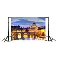 thumbnail image 2 of EREHome Polyester Fabric European Building Backdrop 7x5ft Photography Background Bridge River Night Scene Sky Photo Video Studio Props Children Baby Kids, 2 of 3