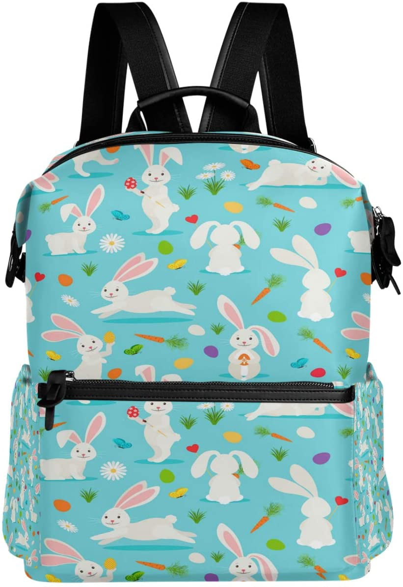 Backpack Cute Adorable Animal White Rabbit Laptop Travel School College Backpacks Bag 
