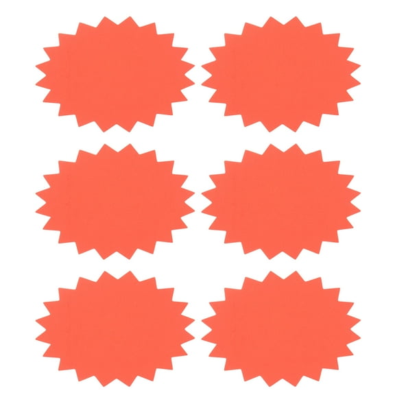 KALLORY 100Pcs Bright Shaped Paper Tags for Retail Store Advertising Highlight Price