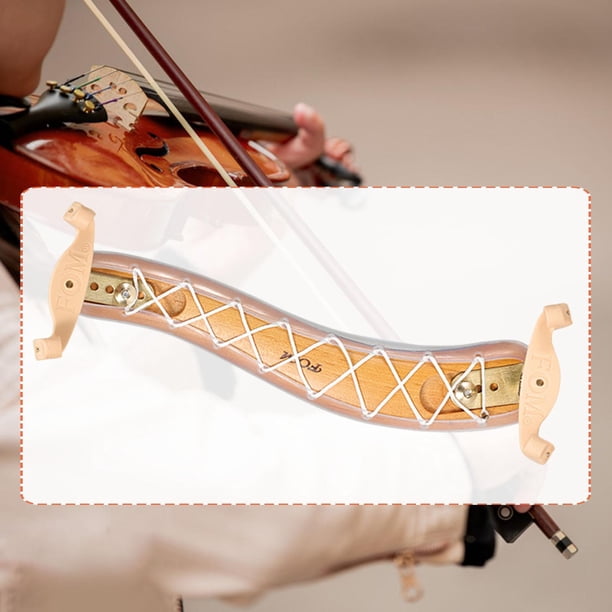 Reposapiés para violín, soporte de hombro, antideslizante, de madera, accesorio para violín, instrumento musical para niños y adultos de 4/4 y 3/4