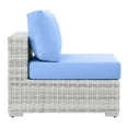 thumbnail image 3 of Modway Convene Outdoor Patio Armless Chair in Light Gray Light Blue, 3 of 8