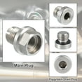 thumbnail image 4 of Unique Bargains 1 Ensemble Bouchon de Drains d'Huile Oversize à Piggyback en Acier Inoxydable à Taraudage Automatique Kit de Réparation de Filetage de Plateau à Huile pour Voiture Motocyclette Ton Argent M14.1-1.5 x 15mm, 4 of 6