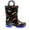 Black Dinosaur, variant on EUXTERPA Girls Glitter Rain Boots Toddler Kids Light Up Rainbow Boots with Handles Toddler Size 10