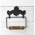 thumbnail image 2 of AuldHome Design Farmhouse Cast Iron Toilet Paper Holder; Wall Mount Vintage Decor Style Black TP Hanger, 2 of 5