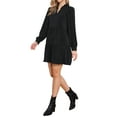 thumbnail image 4 of INSPIRE CHIC Women's Dress Casual Tunic Fall Long Sleeve Flowy Tiered Dress XS Black, 4 of 6