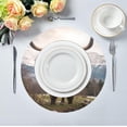 thumbnail image 5 of Coolnut 1PC Place Mats Highland Cow Round Placemat Heat-Resistant Placemats Dining Table Mat Circle Shape 15.4" for Kitchen/Dinner/Party/Restaurant Home Decor Gifts, 5 of 7