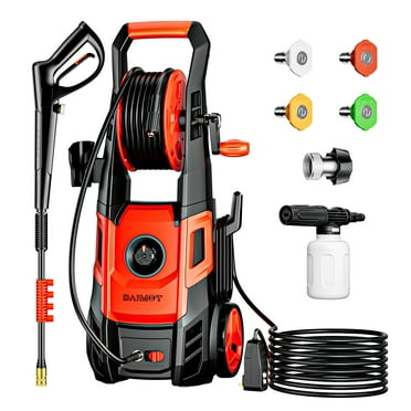 Electric Pressure Washer 3500 PSI, Max 2.4 GPM with Foam Cannon & 4 Nozzle Tips, Electric Power Washer for Cars, Fences, Driveways, Home, Patios - Powerful Power Washers Electric Powered