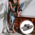 thumbnail image 6 of Japanese Style Travel Slippers Portable Folding Slippers Indoor Slippers for Home Hotel (Linen Color), 6 of 10