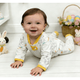 thumbnail image 4 of Baby Footed Pajamas Long Sleeve Zipper One-Piece Footie Sleeper for Girls Boys Infant 0-12 Months, 4 of 8