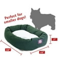 thumbnail image 3 of Majestic Pet Poly/Cotton & Sherpa Bagel Dog Bed Machine Washable Green Small 24" x 19" x 7", 3 of 5