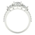 thumbnail image 4 of 2.16 ct Round Cut White Sapphire 3 Stone 14K White Gold Womens Engagement Ring, 4 of 5