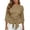 Beige, variant on Blouse for Women Boat Neck 3/4 Sleeve Waist Tie Peplum Hem Solid Elegant Work Office Blouse Top