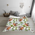 thumbnail image 6 of KLL Mosaic Forest Squirrel Print Fleece Throw Blanket, Horizontal Fleece Bedding Cute Soft Blankets Comfy Fleece Flannel Plush Home Decor for Couch & Bed -80"x60", 6 of 9