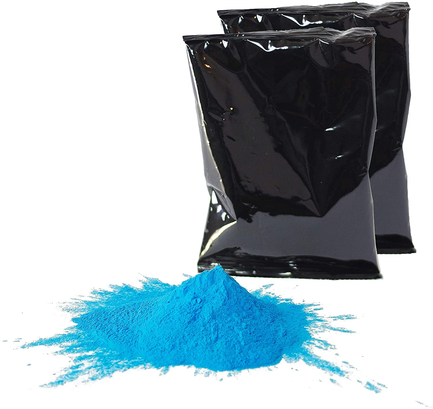 Chameleon Colors Blue Gender Reveal Powder - Blackout Bags of Blue Color Powder - For Photography, Gender Reveal, Burnout, Birthday Party, Color Fun Run, Holi Festival, and More - 2 Pack of 1 lb Bags