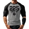 thumbnail image 2 of GYMISH Raglan 225 Club Funny Workout Gym T-Shirt for Men, 2 of 6