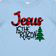 thumbnail image 4 of Inktastic Christmas Jesus is the Reason with Green Plaid Tree Boys or Girls Baby T-Shirt, 4 of 5