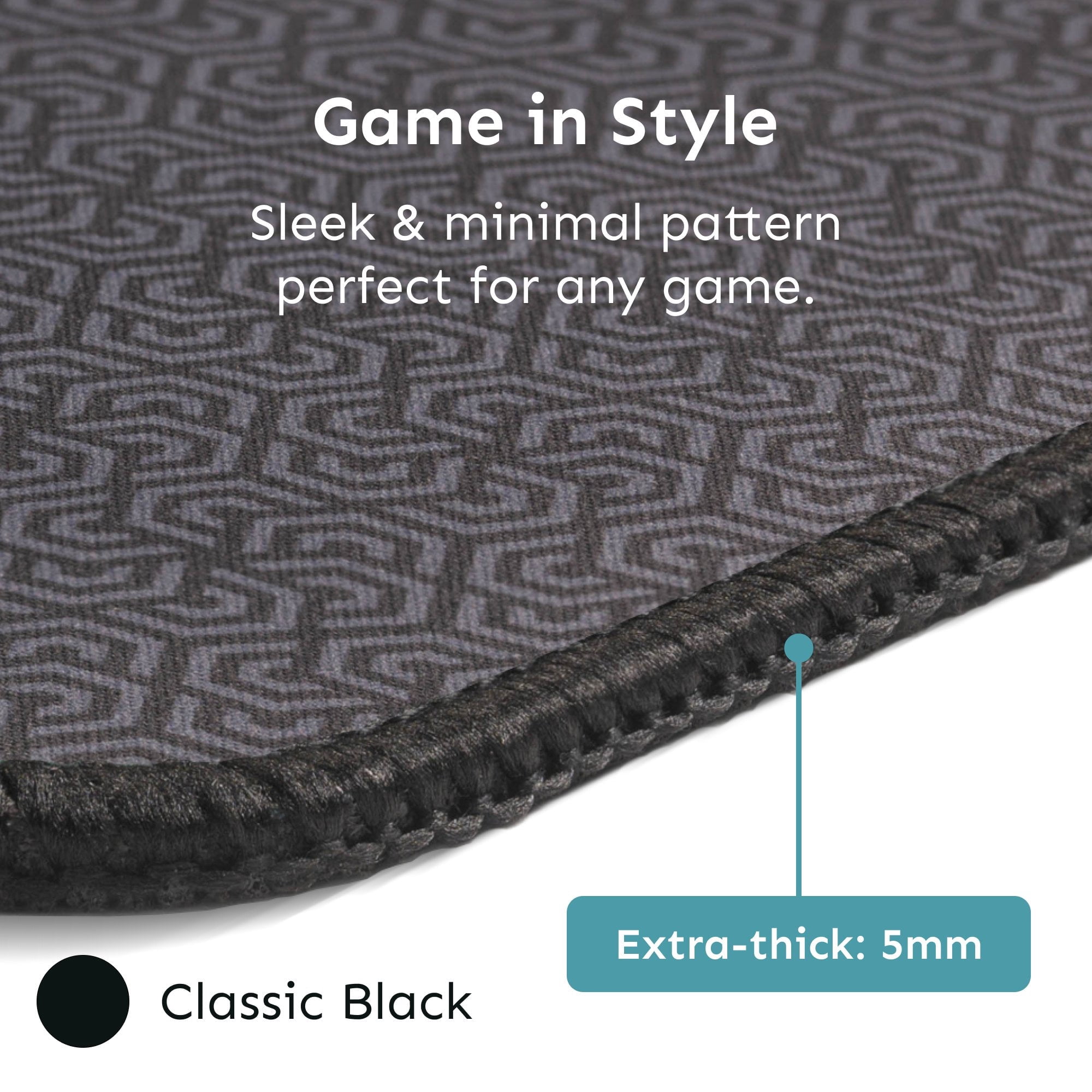Feltectors 5 mm Board Game Mat, Mahjong Mat with Carrying Bag 42 x 66 Inches, Black