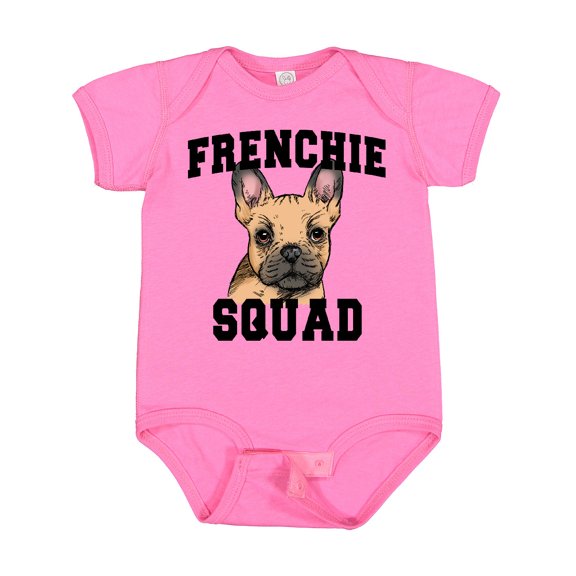 Inktastic Cute French Bulldog Frenchie Squad Boys or Girls Baby Bodysuit