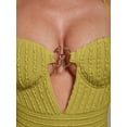 thumbnail image 6 of Green Solid Halter Tie Maxi Dress With Pleated Skirt And Keyhole Bust Detail, 6 of 8