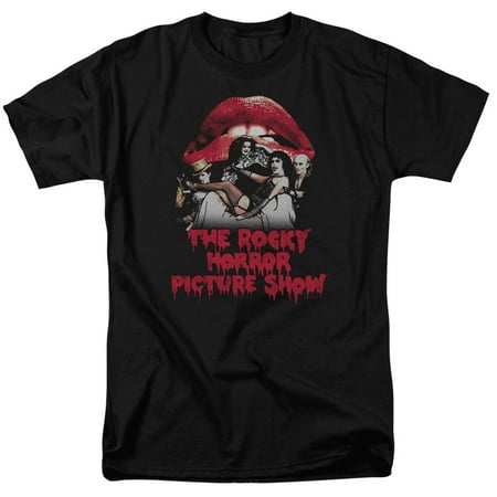 Rocky Horror Picture Show Casting Throne Mens Short Sleeve Shirt Black