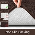 thumbnail image 4 of Junovo Soft Bathroom Rug Runner Absorbent Microfiber Bath Rugs for Bathroom Non Slip Bath Mat for Tub, Shower Floor,17"x24",Brown, 4 of 5