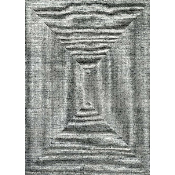 Ahgly Company Indoor Rectangle Mid-Century Modern Silver Gray Oriental Area Rugs, 2' x 4'