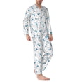 thumbnail image 2 of Vsdgher Scarf Bear Mens Pajama Set, Soft Warm Long Sleeve Sleepwear, Cozy Button-Down Pjs for Men-XX-Large, 2 of 7