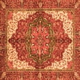 thumbnail image 1 of Ahgly Company Indoor Square Persian Orange Traditional Area Rugs, 6' Square, 1 of 4