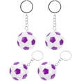 thumbnail image 5 of KAKOWELY 4 llaveros de fútbol con forma de balón deportivo, para mochilas, adornos colgantes, recuerdos de fiesta., 5 of 5