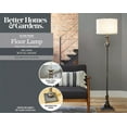Better Home & Gardens Metal Transitional Floor Lamp, Silver Finish