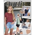 thumbnail image 4 of WEIPPER T-Shirts for Women - Short Sleeve Basic Tees Soft Crew Neck Trendy Summer Tops for Casual Outfits 2025, 4 of 6