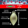 thumbnail image 4 of SLEETLY 12pk Christmas Tear Drop Finial Hanging Pendant Ornaments for Tree Holiday Xmas Decorations, Long 4 inch Big Shatterpoof Plastic, Gold, 4 of 10