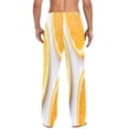 thumbnail image 4 of Minimalist Orange Pattern Mens Cotton Pajama Pants Long Staple Lightweight Sleep Bottoms with Pockets Breathable, 4 of 7