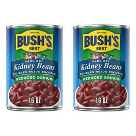 Bush's Reduced Sodium Dark Red Kidney Beans 16oz (Pack of 2)