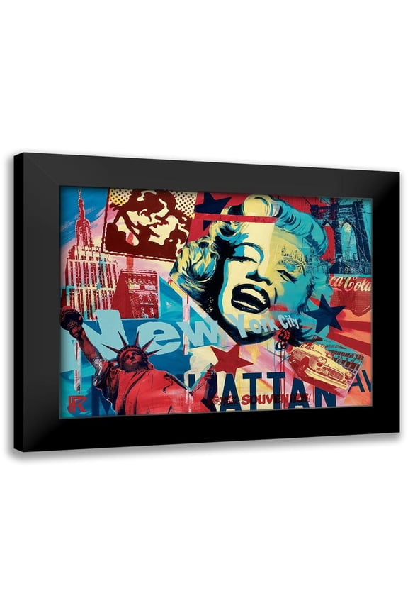 Raynal, Paul 14x12 Black Modern Framed Museum Art Print Titled - New York souvenirs