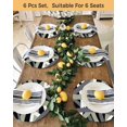 thumbnail image 4 of 13 Inch Round Placemats Set of 4, Sage Green Black Geometric Non Slip Heat Insulation PP Table Mats, Modern Art Abstract Grey Line Washable Place Mats for Kitchen Dining Party Table Decor, 4 of 7