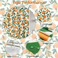 thumbnail image 3 of Orange Shower Curtain, Allover Fruits Round Citru Pattern Design Waterproof Fabric Bathroom Curtains Set with 12 Hooks, Orange Green 72×72 inch, 3 of 5