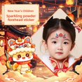 thumbnail image 2 of Pegatinas de maquillaje para cejas y frente con purpurina para niños de Año Nuevo, pegatinas faciales, estilo antiguo Hanfu, para espectáculos en escena, impermeables y lavables., 2 of 7